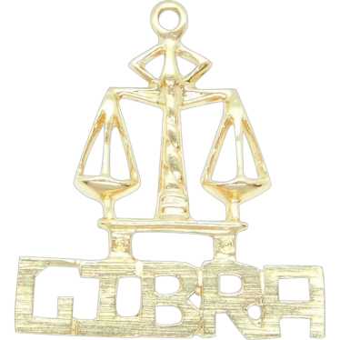 Vintage Libra Astrological Zodiac Charm / Pendant… - image 1