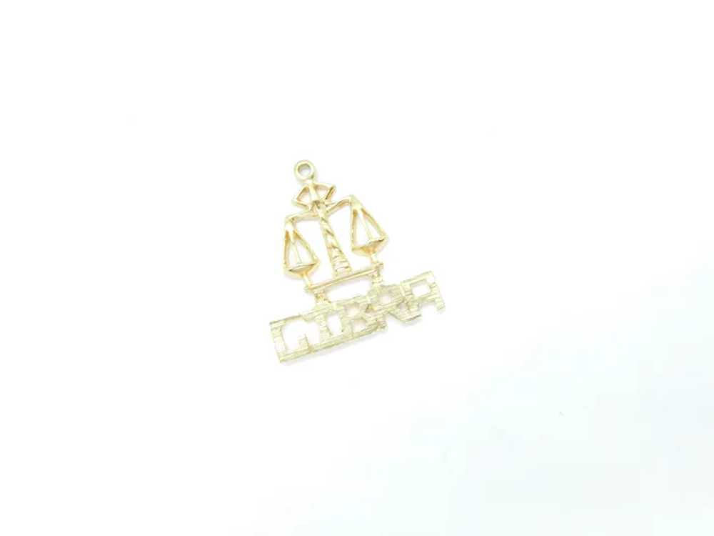 Vintage Libra Astrological Zodiac Charm / Pendant… - image 2