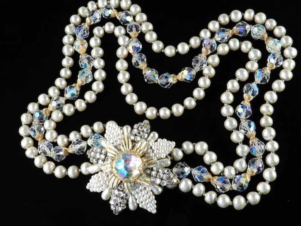 Baroque Glass Faux Pearl Rhinestone Crystal Bead … - image 3