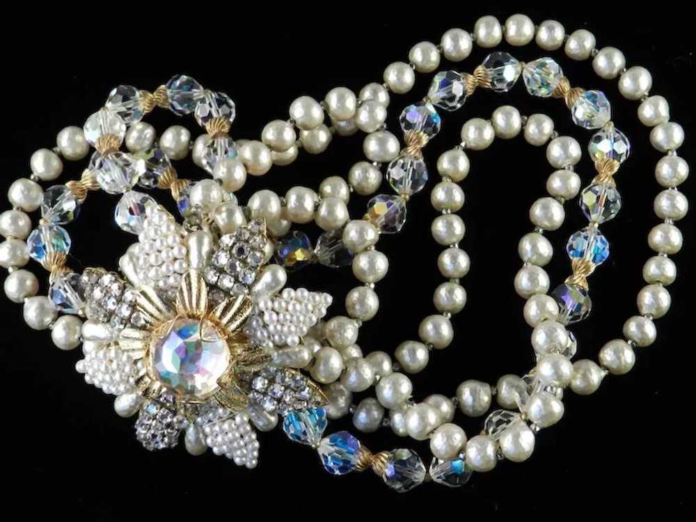 Baroque Glass Faux Pearl Rhinestone Crystal Bead … - image 5
