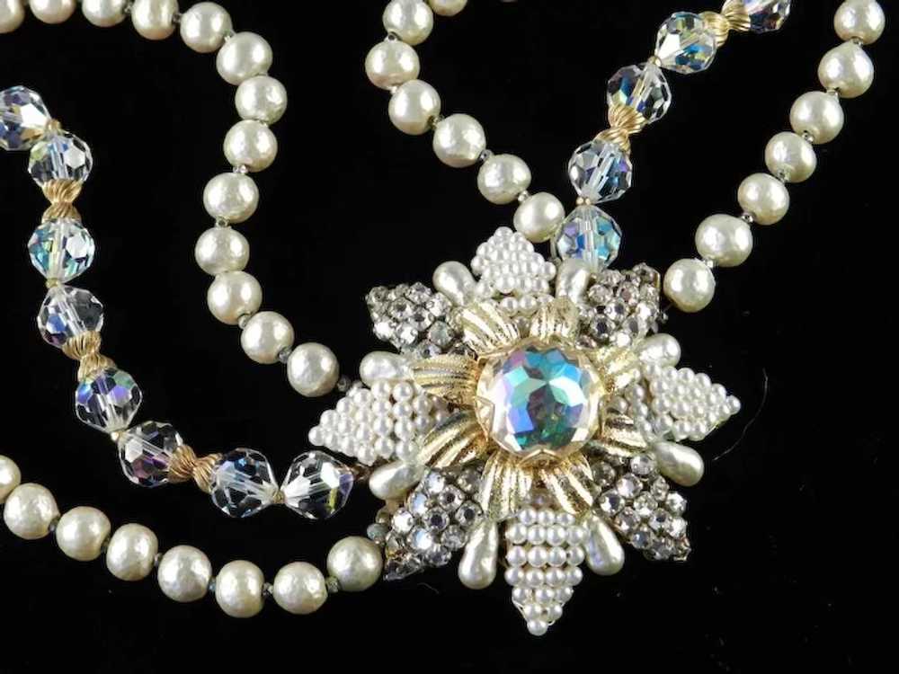 Baroque Glass Faux Pearl Rhinestone Crystal Bead … - image 6