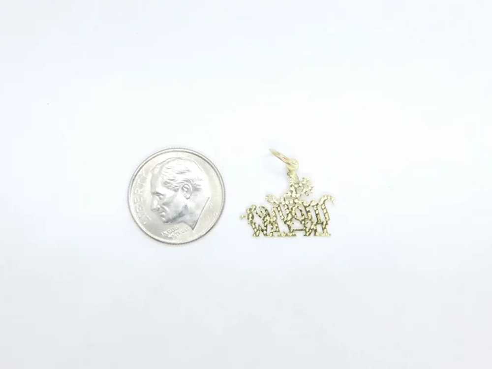 "#1 Mother-In-Law" Charm 14k Yellow Gold - image 4