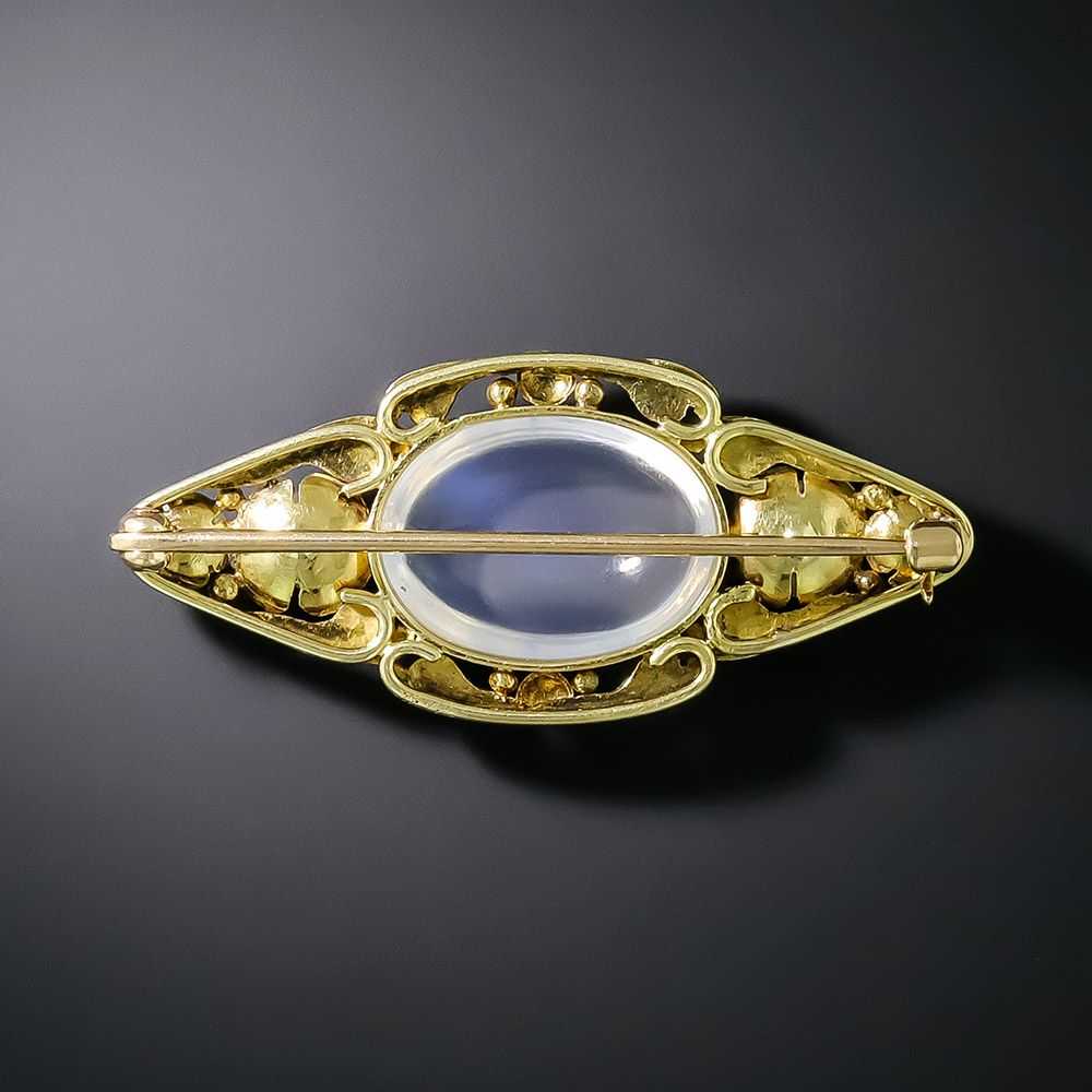 Arts and Crafts Moonstone and Pearl Brooch - image 2