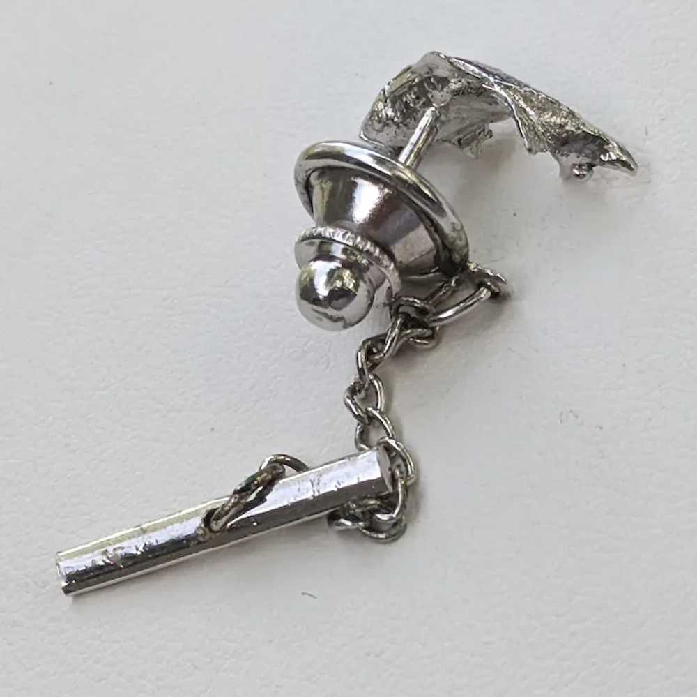 Vintage Sterling FISH Trout Bass Tie Tack PIn - image 2
