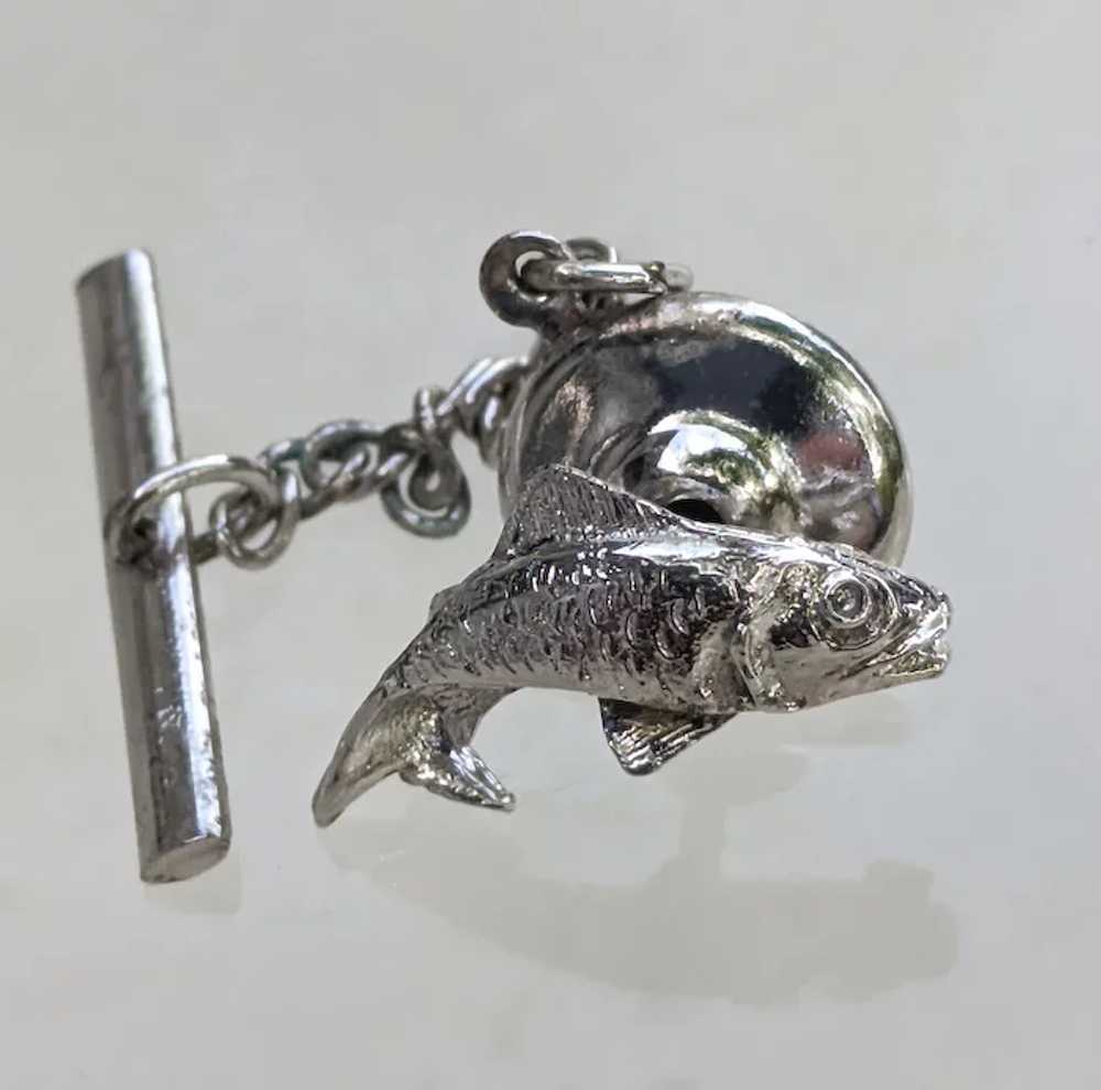 Vintage Sterling FISH Trout Bass Tie Tack PIn - image 5