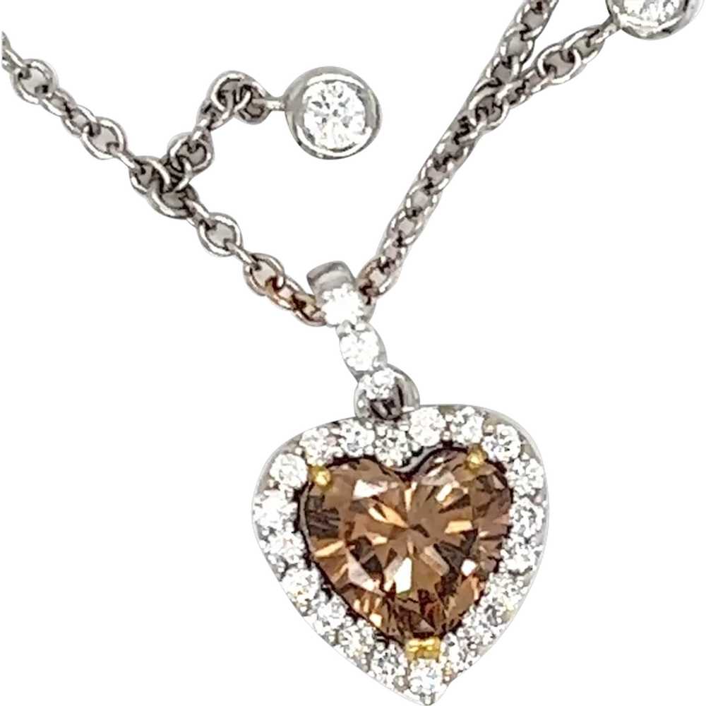 G.I.A. Diamond Heart Pendant on Diamond By the Ya… - image 1