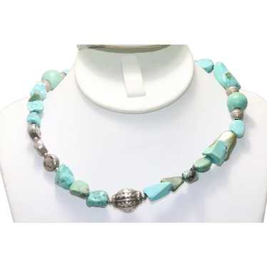 Vintage Turquoise Paste Necklace - image 1