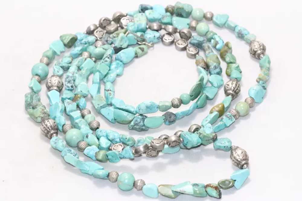 Vintage Turquoise Paste Necklace - image 2