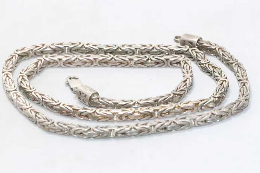 Sterling Silver Byzantine Link Chain - image 3