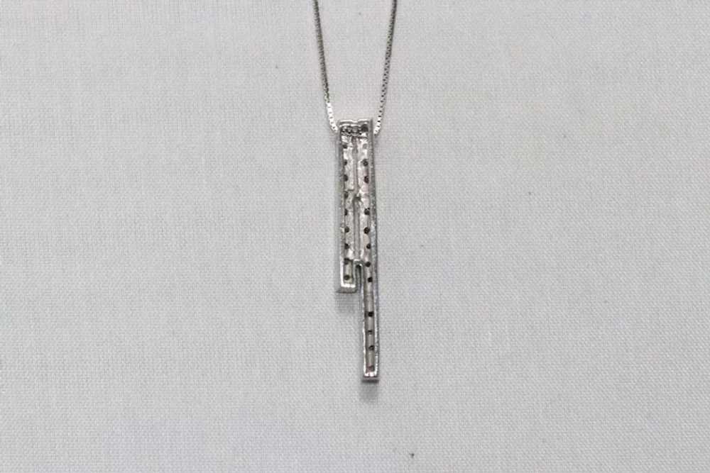 14 KT White Gold .50 CT Diamond Necklace - image 4