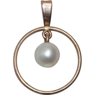 14 KT Russian Gold Pearl Pendant