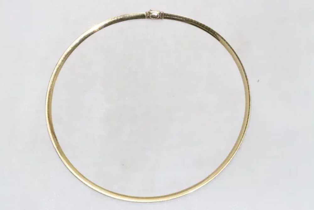 14K White and Yellow Gold Reversible Omega - image 3