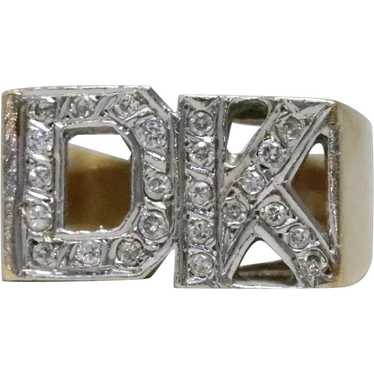 Vintage 14K Gold "DK" Initials Ring