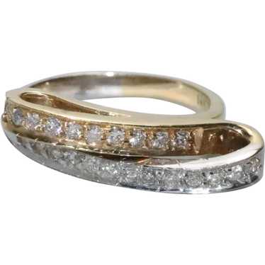 14KT Two Tone Gold Diamond Ring