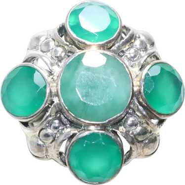 Nicky Butler Sterling Silver Green Agate Ring