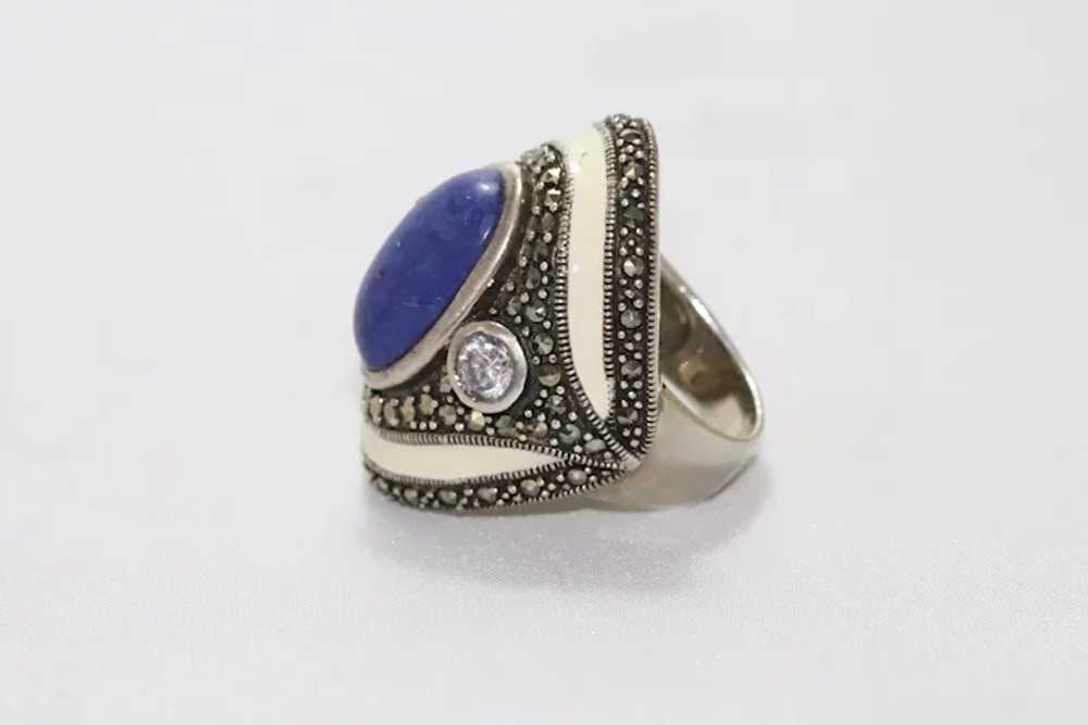 Sterling Silver Blue Lapis Ring - image 4
