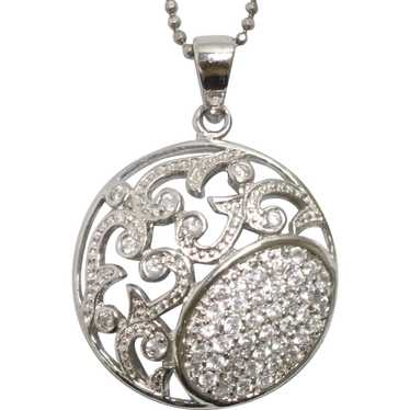Stunning Sterling Silver Cubic Zirconia Necklace