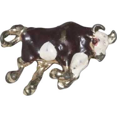 Vintage Cow Brooch