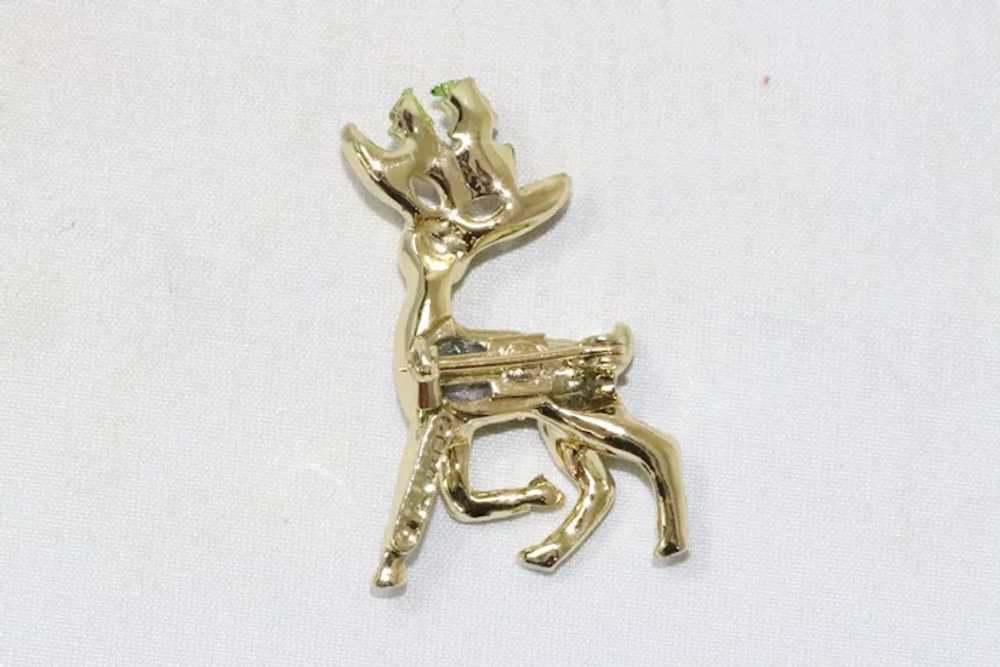 Vintage Gerry's Christmas Mistletoe Reindeer Broo… - image 2