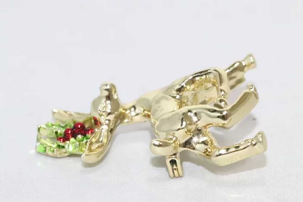 Vintage Gerry's Christmas Mistletoe Reindeer Broo… - image 4