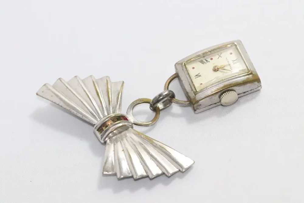 Vintage Clock Brooch - image 2