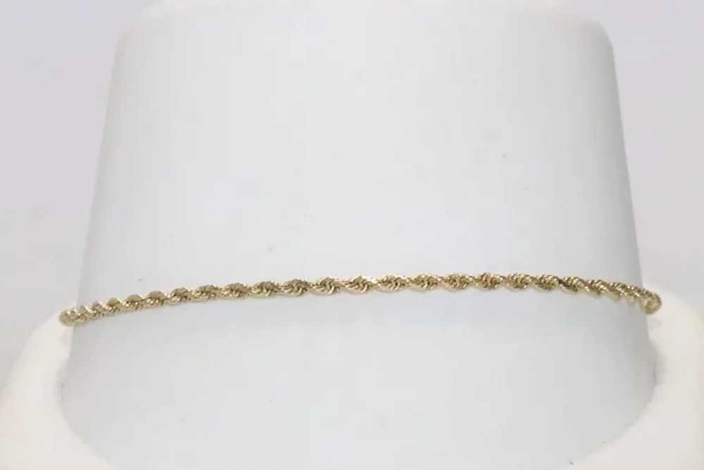 14KT Yellow Gold Rope Bracelet - image 2