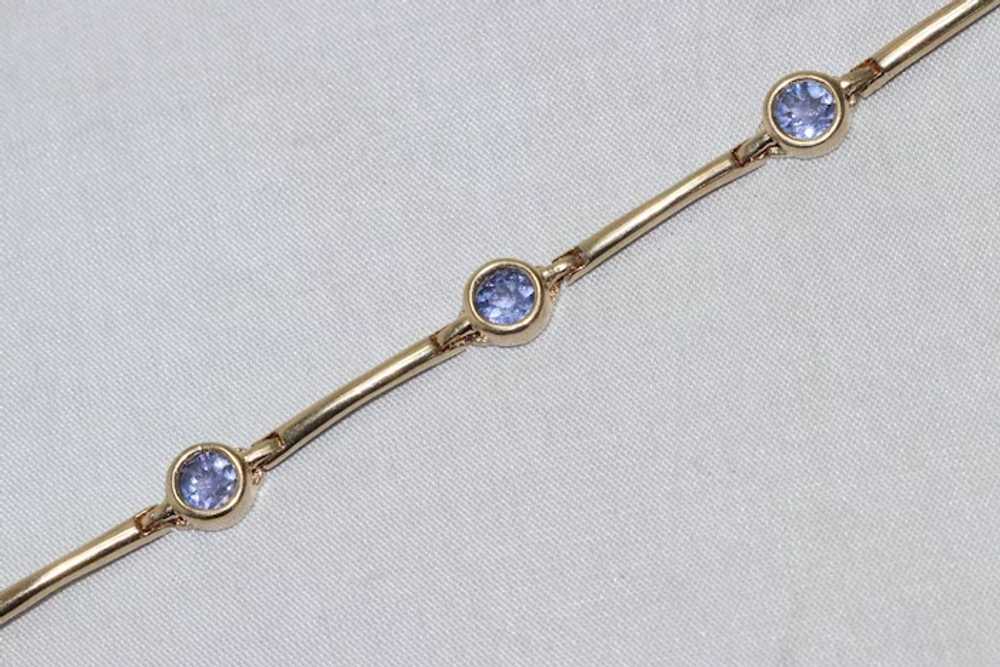 14KT Yellow Gold Tanzanite Bracelet - image 3