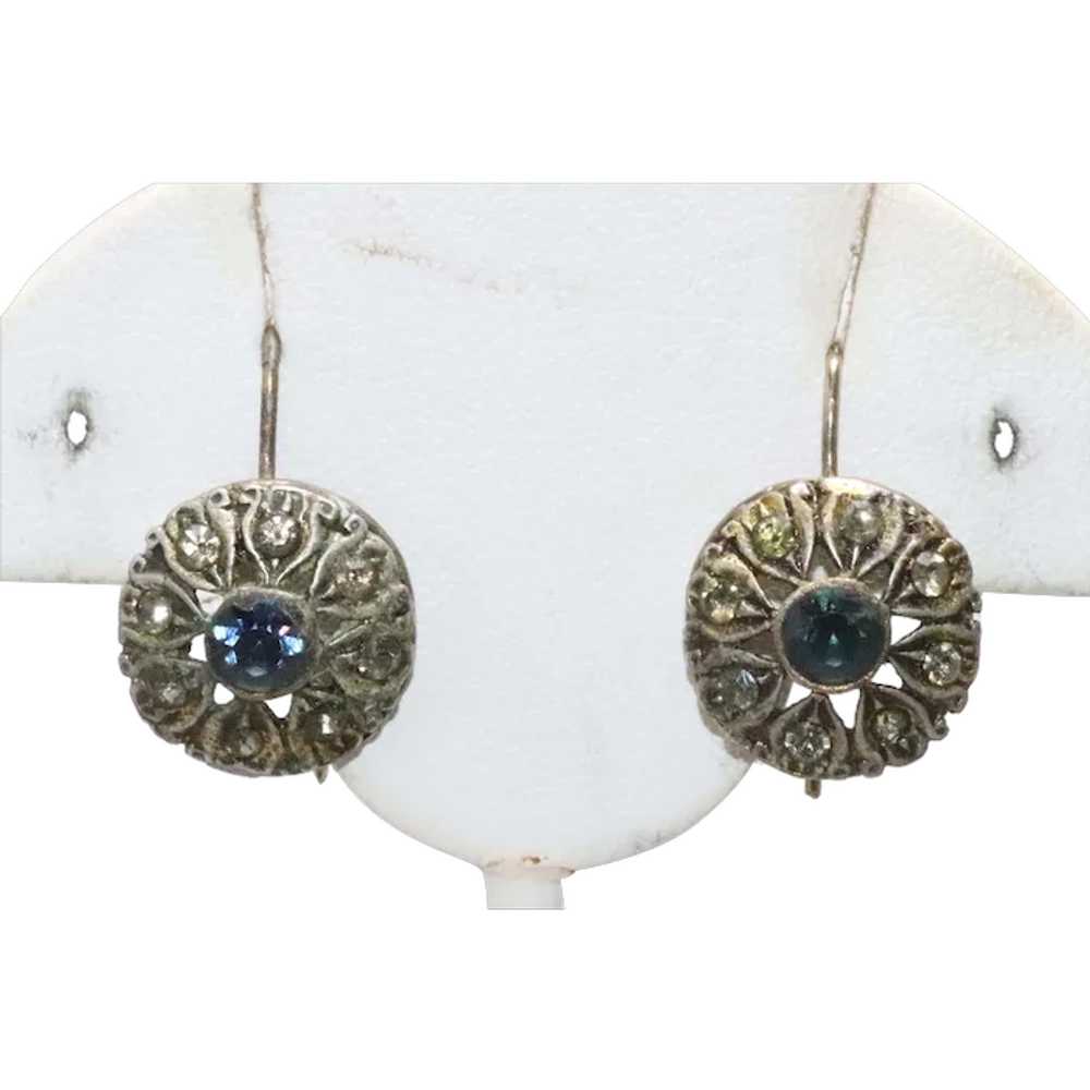 Vintage Sapphire Gemstone Earrings - image 1