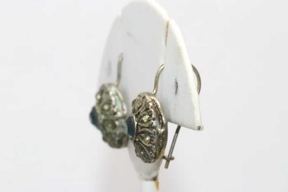 Vintage Sapphire Gemstone Earrings - image 2