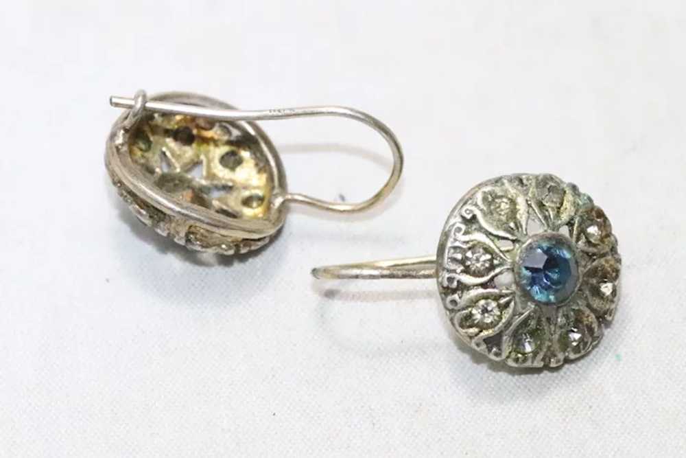 Vintage Sapphire Gemstone Earrings - image 4