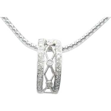 14KT White Gold .30CT Diamond Necklace