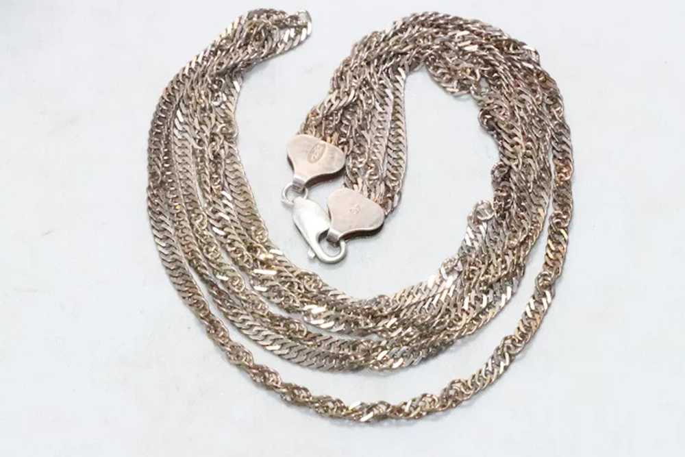 Sterling Silver Singapore Chain Necklace - image 2