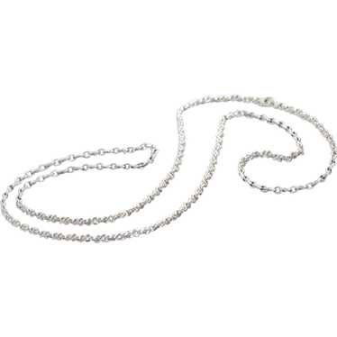 Retro 18K White Gold Infinity Necklace - image 1