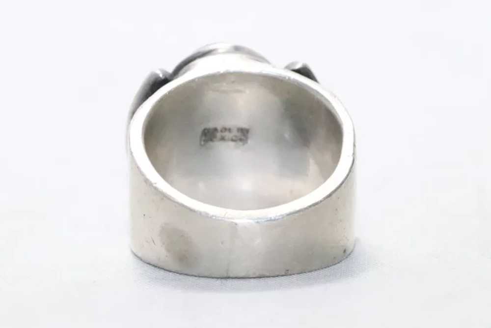 Vintage Sterling Silver Bezel Set Tiger Eye Ring - image 3