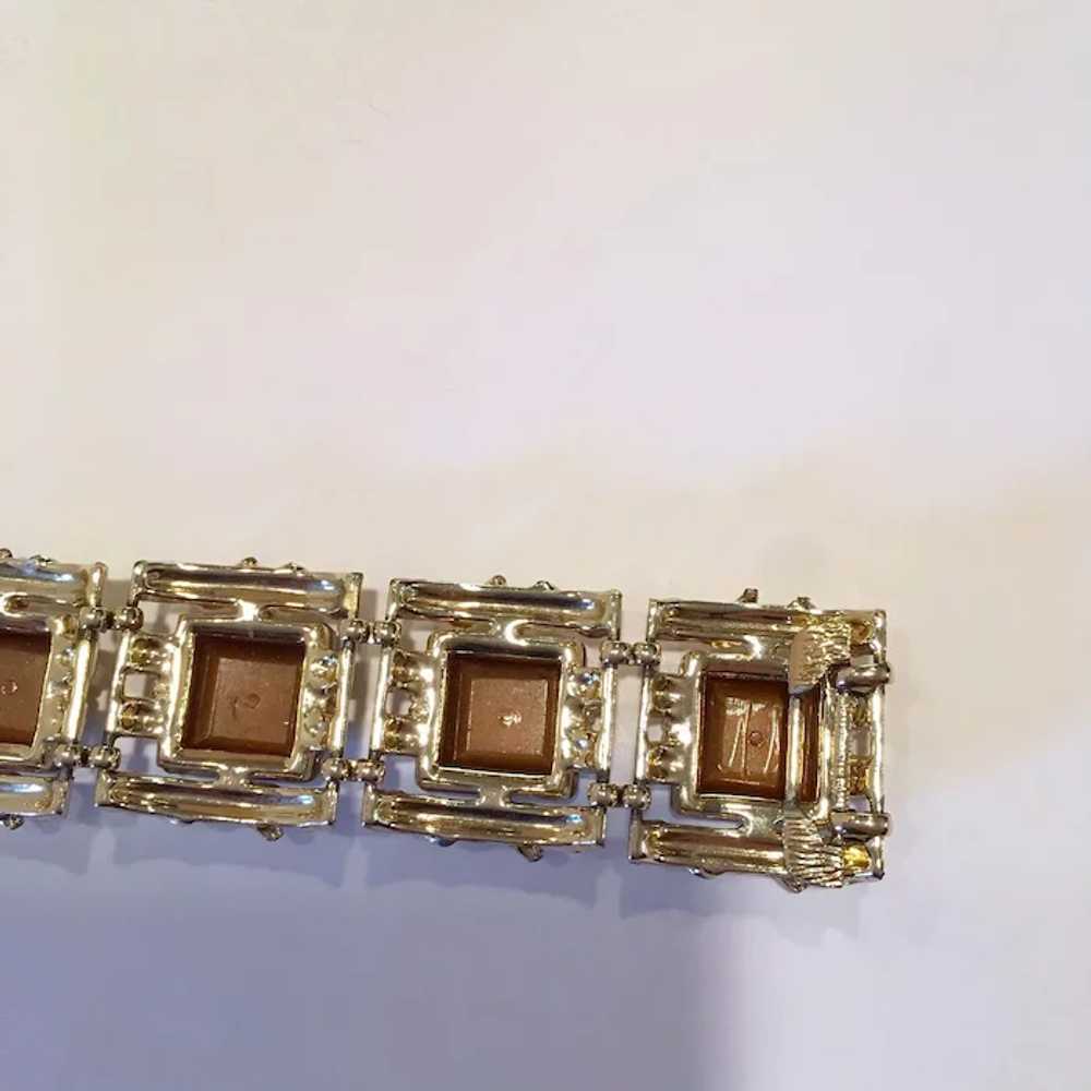 Vintage Coro Set Chocolate Brown Lucite Bracelet … - image 8