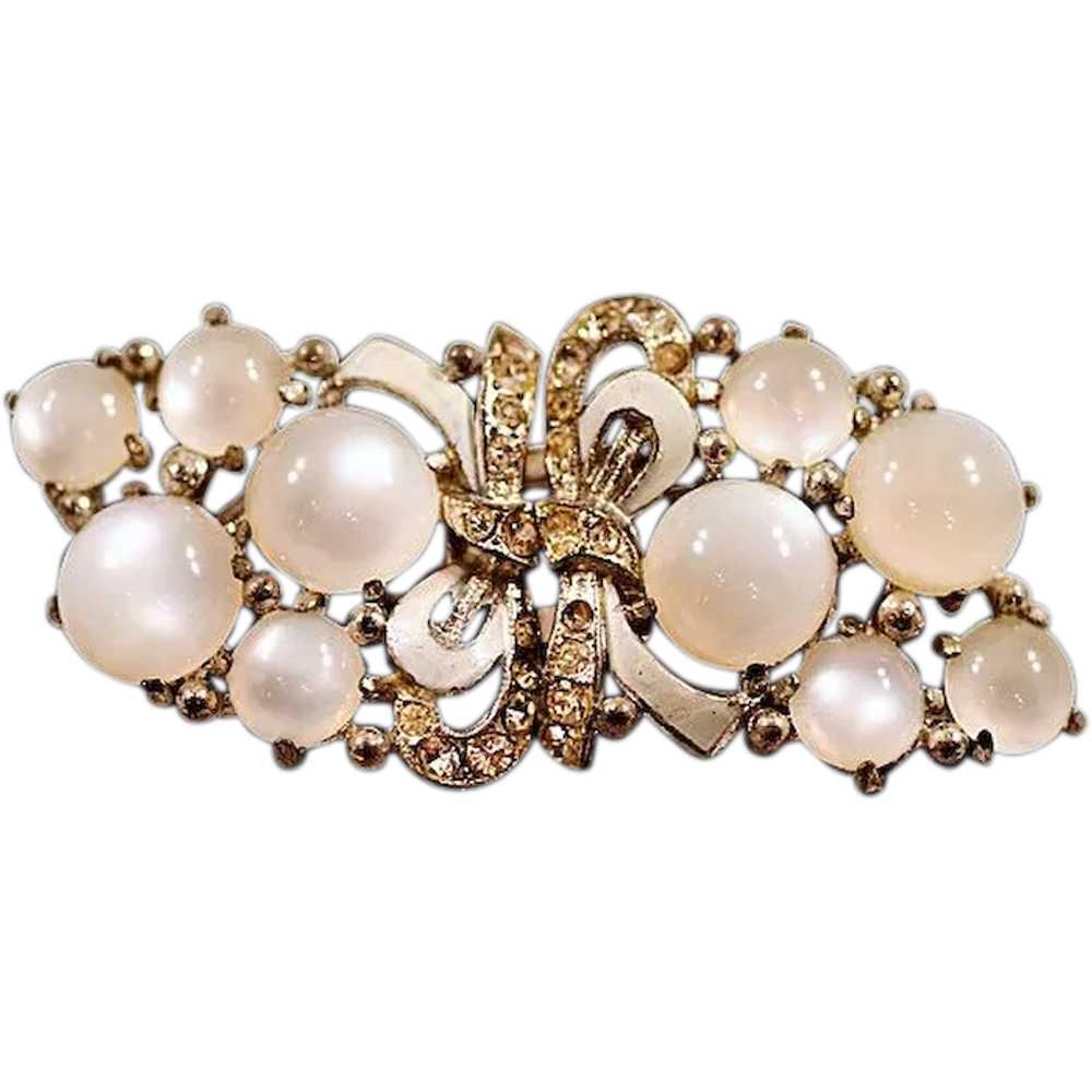 ca 1931 Coro Duette Moonglow Lucite &amp; Rhinest… - image 1