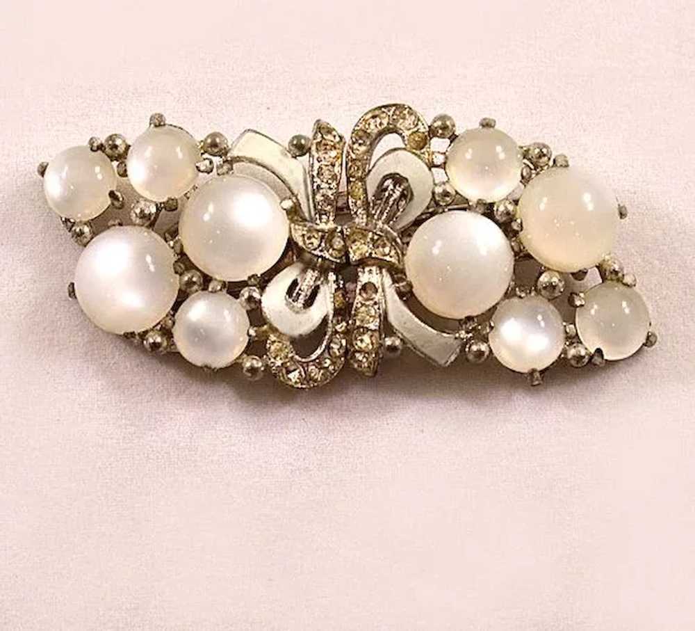 ca 1931 Coro Duette Moonglow Lucite &amp; Rhinest… - image 2
