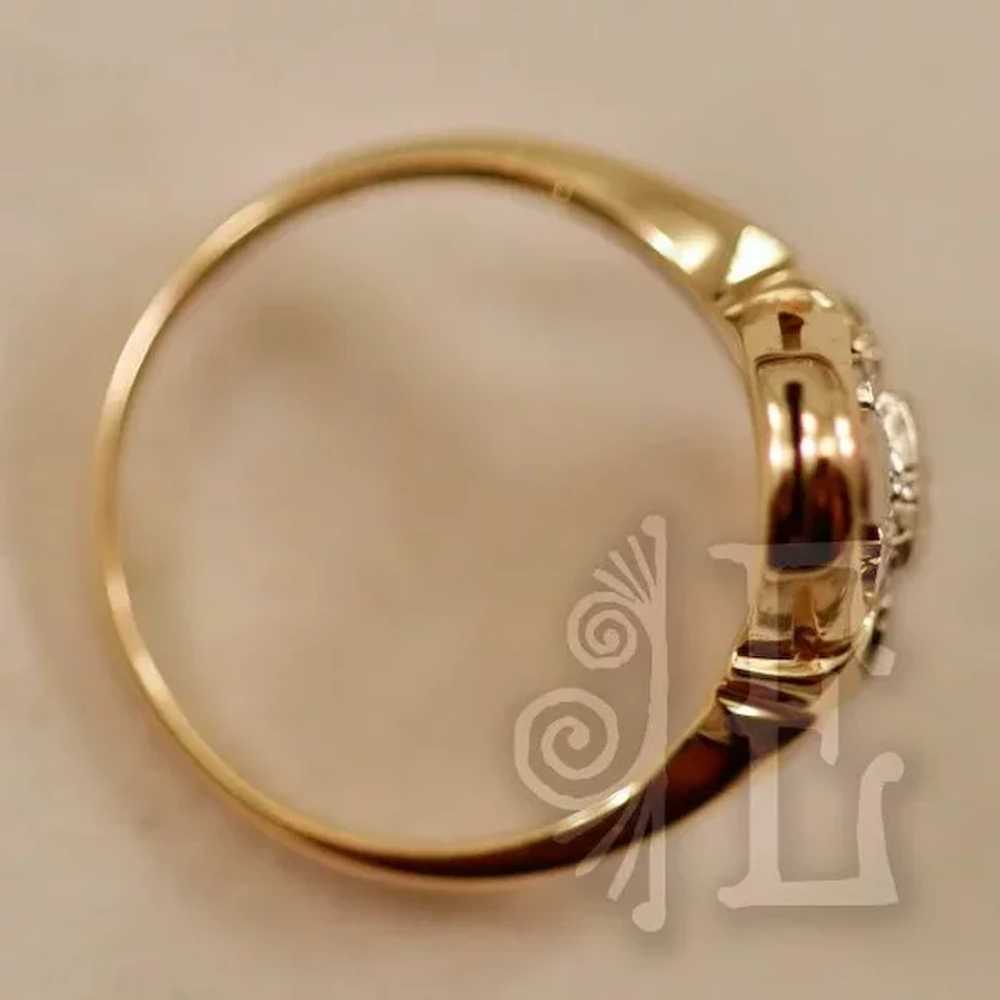 Elegant Vintage 14k Gold  and Diamond Ring - image 6