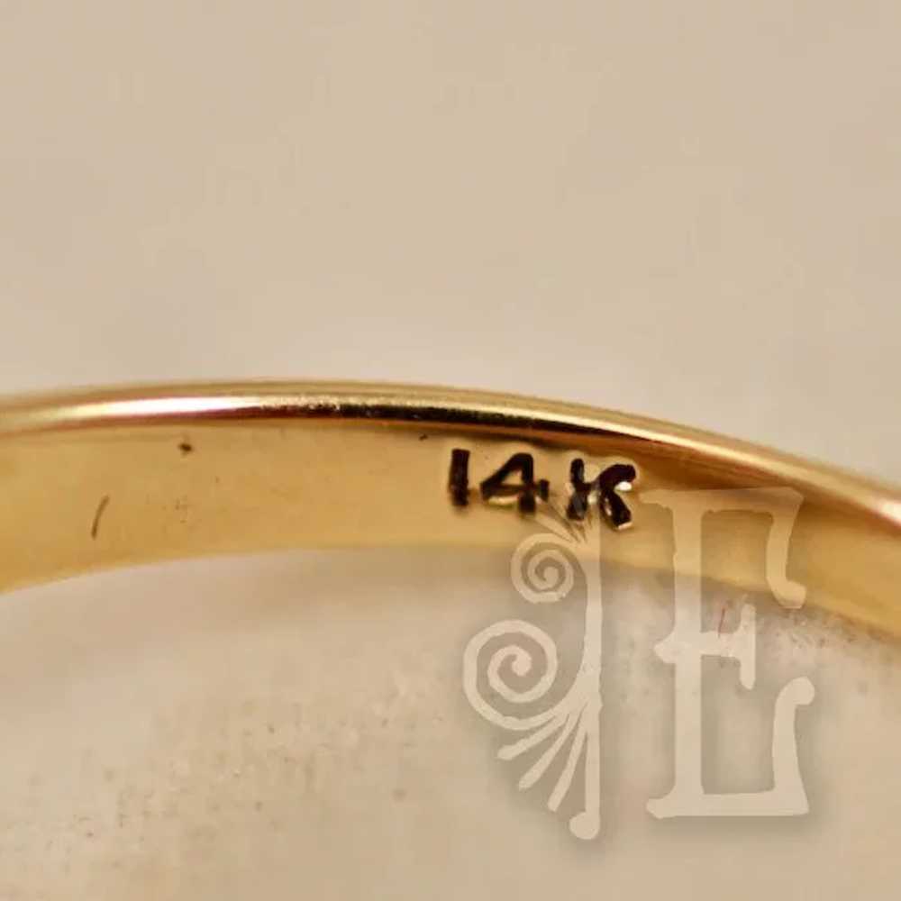 Elegant Vintage 14k Gold  and Diamond Ring - image 7