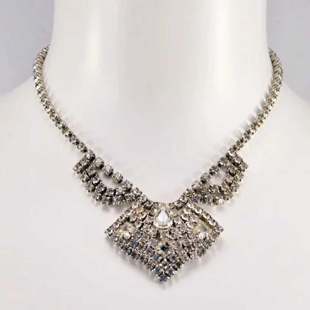 Sparkling, Sexy Vintage Rhinestone Necklace - image 3