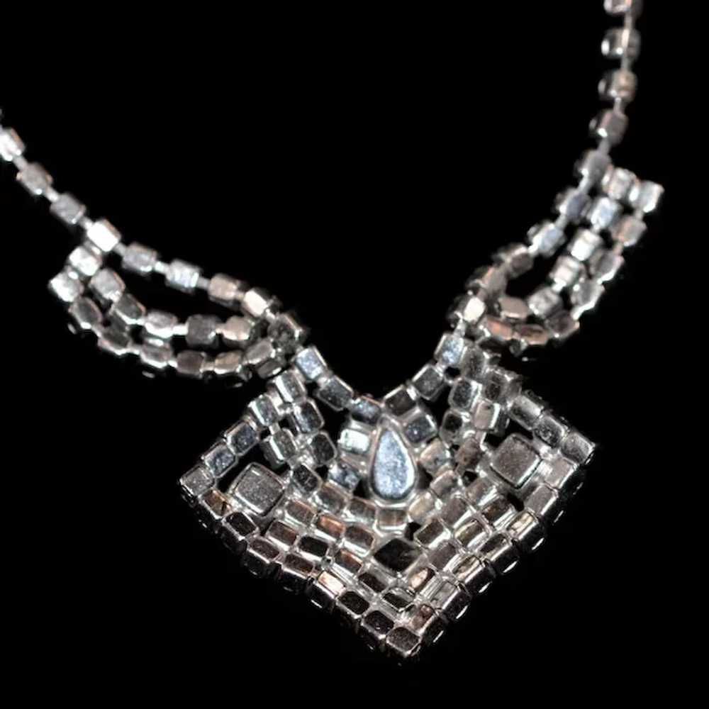 Sparkling, Sexy Vintage Rhinestone Necklace - image 7