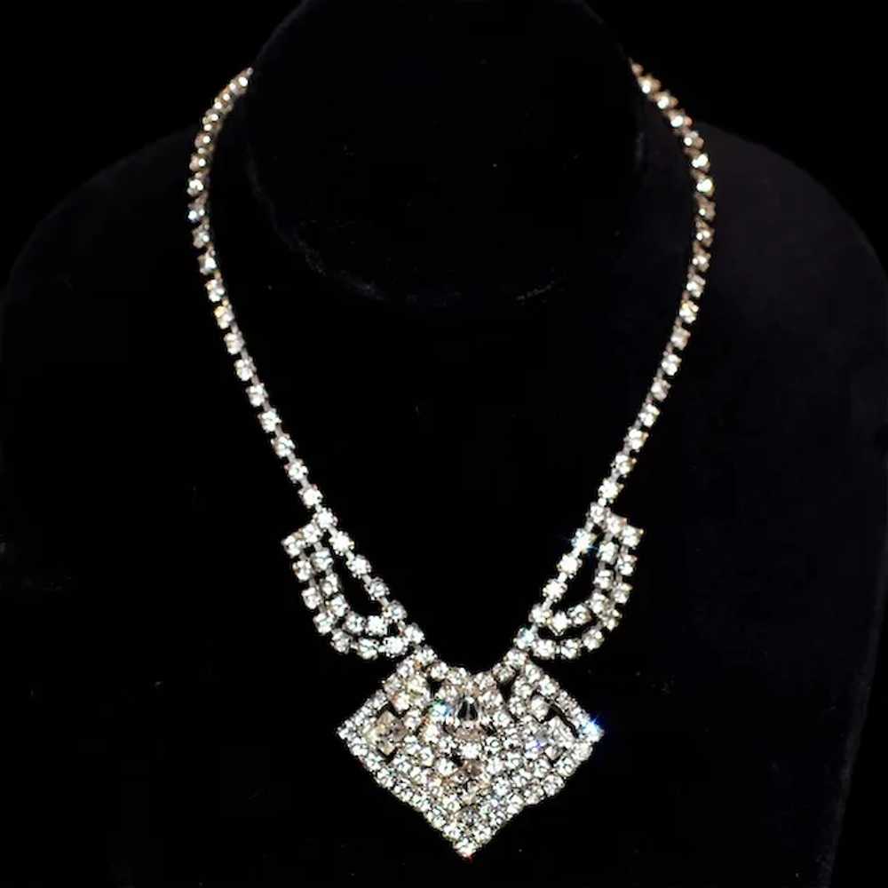 Sparkling, Sexy Vintage Rhinestone Necklace - image 9
