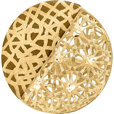 18K Gold Lattice Pattern Ring - image 1