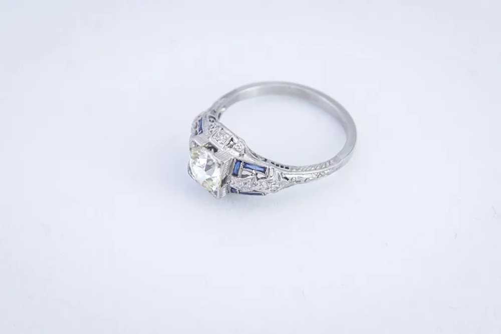 Original 1.35ct center Art-Deco Diamond Ring, set… - image 4
