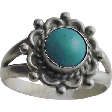 Sterling and Turquoise South Western Ring