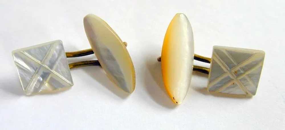 Vintage Cufflinks - Mother of Pearl - Two Styles - image 1