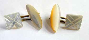 Vintage Cufflinks - Mother of Pearl - Two Styles - image 1