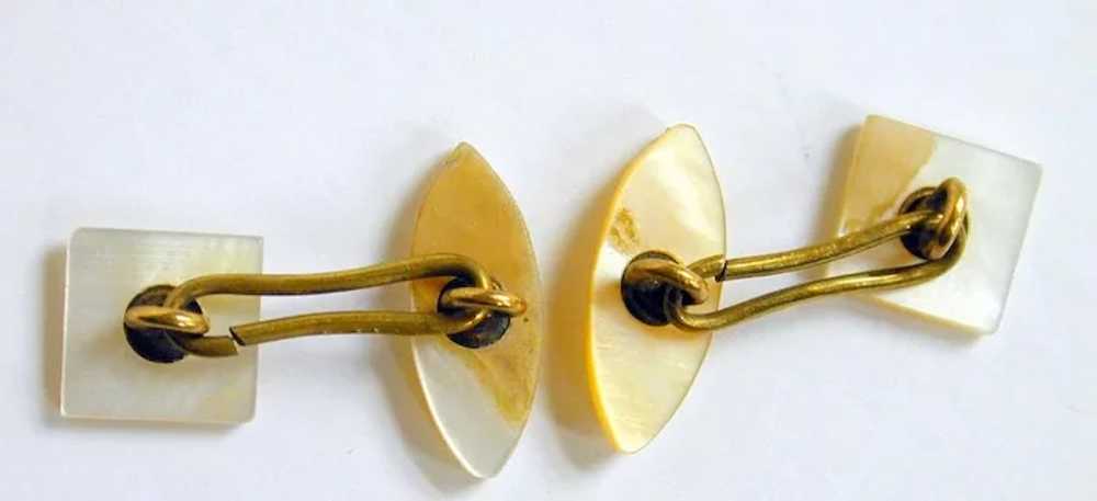 Vintage Cufflinks - Mother of Pearl - Two Styles - image 2