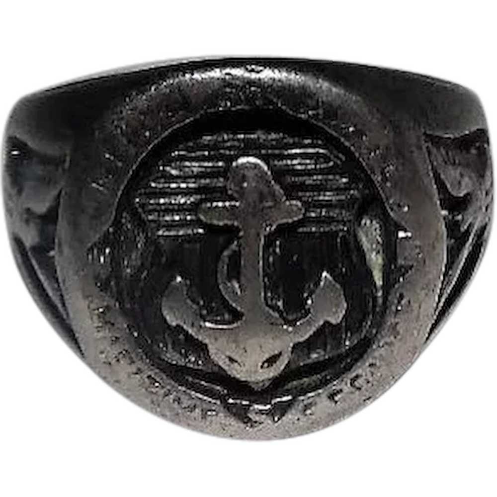 United States Maritime Service Sterling Ring - An… - image 1