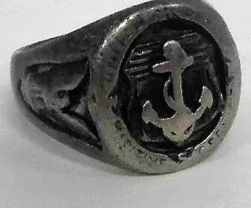 United States Maritime Service Sterling Ring - An… - image 4